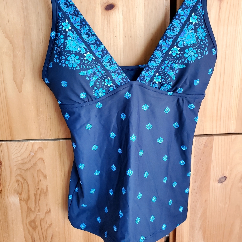 Seafolly Navy Tankini Swimsuit Top size US 6